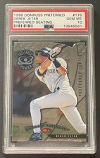 1998 Donruss Preferred Seating  Grandstand Die-Cut #176 Derek Jeter PSA 10