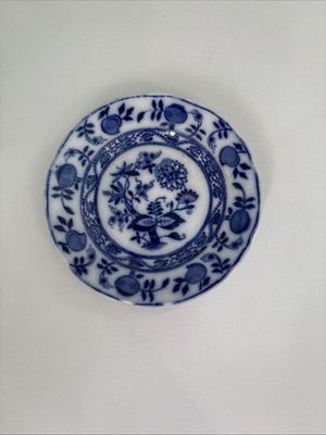 Vintage Meissen England Blue Onion Small Bread And Butter Plate (Scalloped Edge)