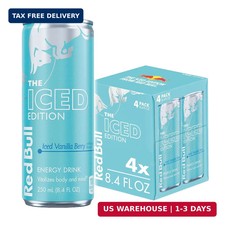 Red Bull Iced Edition Energy Drink, Iced Vanilla Berry, 8.4 fl. oz., Pack of 4,