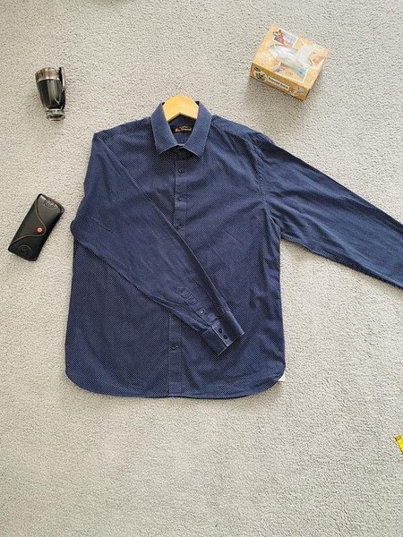 Men Ben Sherman Shirt Navy Cotton 38 / M / 46 #5RGR