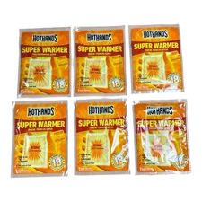 Hot Hands 18-Hour Super Warmer Pack - 6 Packs Mixed EXP Dates Larger Size READ