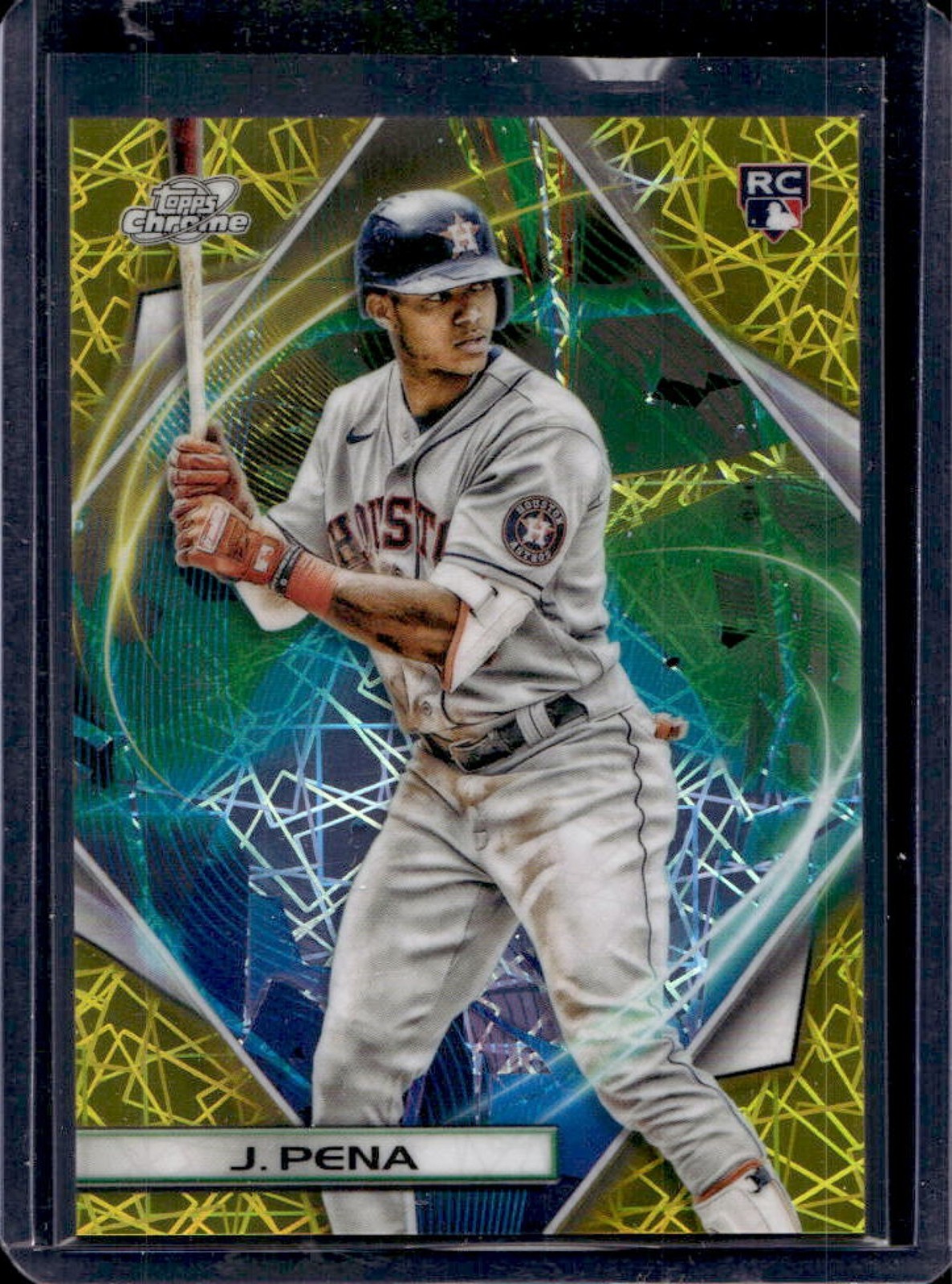 2022 Topps Cosmic Chrome Jeremy Pena RC Gold Interstellar Refractor #/50 Astros