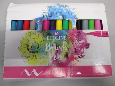 (S205) Ecoline Brush Pen-Set 29 flüssigen Aquarellstiften Grundtöne Mischbare Pi