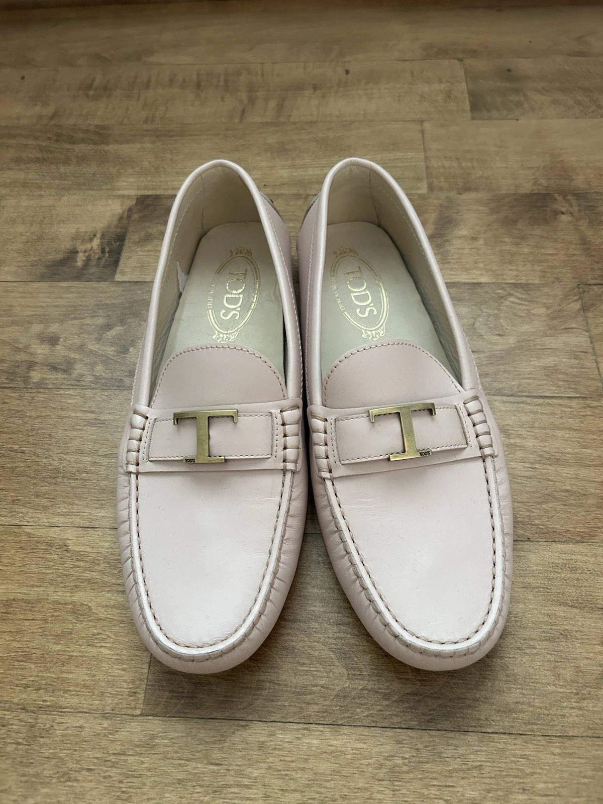 TOD’S Scarpe da guida Tod's T Timeless City Gommino mocassini in pelle a bolle rosa taglia 39 5