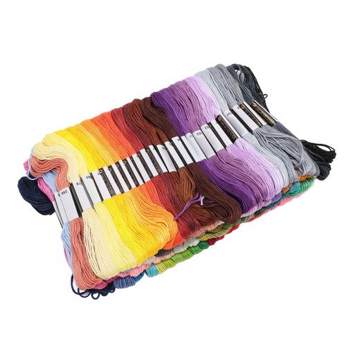 100 Skeins Embroidery Thread Polyester 6 Strands Bright Rich Colors Embroi. - Picture 12 of 12