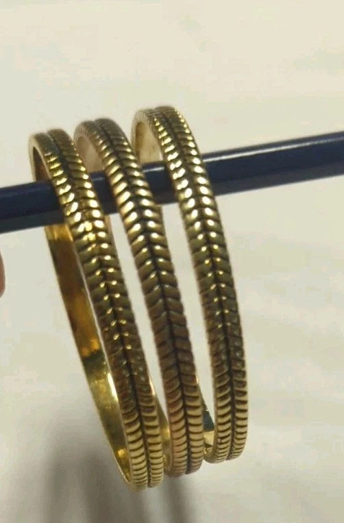 Ralph Lauren RLL золотистый латуни шеврон дизайн браслет комплект из 3 - Изображение 3 из 4