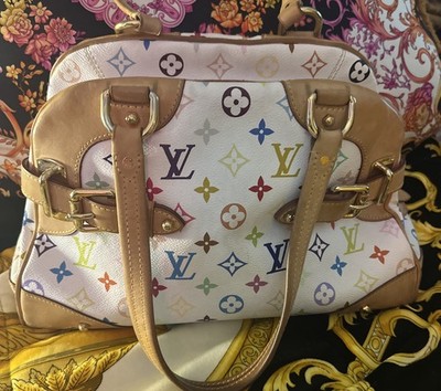 Beautiful Louis Vuitton Claudia Murakami White Monogram Multicolore Bowling Bag