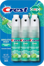 Breath Mist Spray Mint for Instant Fresh Breath 3 Pack 0.24 oz Each