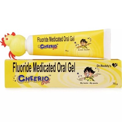 5er Pack X Dr Reddy Cheerio Oral Gel (75g) Kinderzähne weiß, gesund und ger