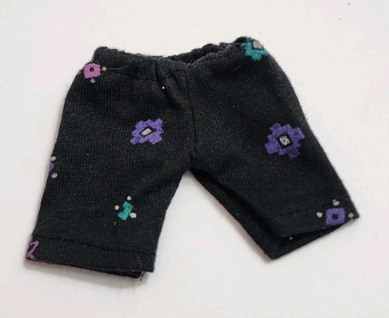 BARBIE SHORTS BLACK PURPLE PINK ABSTRACT COMFY FASHION STYLE