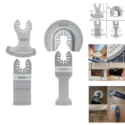 4 Pcs Diamond Oscillating Multi Tool Blades Grout Removal Tile Repair Masonry