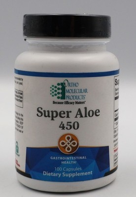 Super Aloe 450 - 100 Caps -Ortho Molecular Products - Expires 04/2027