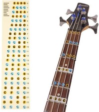 Bass Guitar Fretboard Note Map Decals/Stickers,4-String Bass Guitar Fingerboard