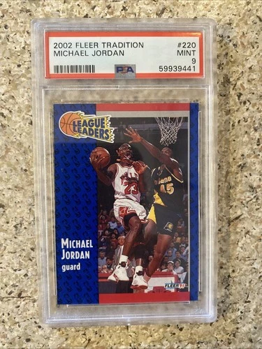1991 FLEER #220 MICHAEL JORDAN BULLS HOF PSA 9 \* Incorrect Label