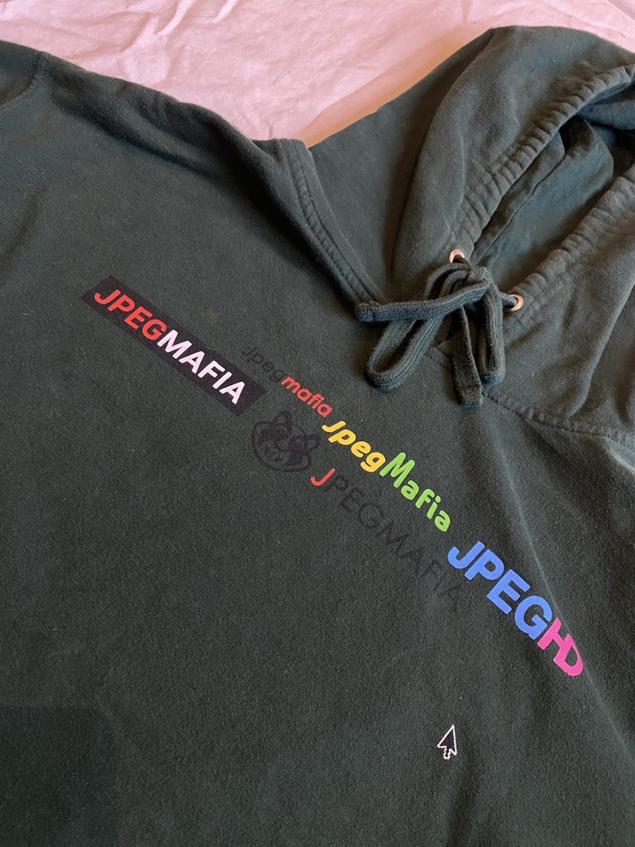 JPEGMAFIA Green Hoodie Logos Desktop Web Site Size XL View 2