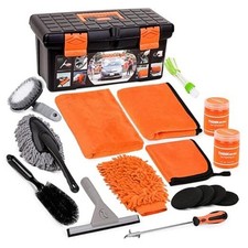 Car Cleaning Kit, Car Washing Kits for Vehicles, Car Detailing Kit Orange