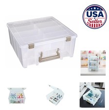 Storage Case 8 Compartment Double Deep Clear ...