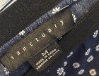 NWT Sanctuary Navy Blue Daisy Floral Midi Pull On Front Slit Slip Skirt Medium — photo 8