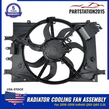 Fits 2016-2019 Infiniti Q50 Q60 2.0L Radiator Cooling Fan Assembly 21481-4GC0B