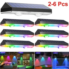 LED Solar Power Fence Lights Deck Door Wall Stair Step Outdoor Garden Decor Lamp