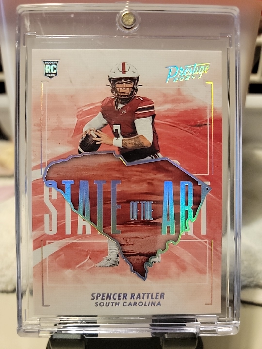 2024 Panini Prestige Football Spencer Rattler State Of The Art Rookie Case Hit