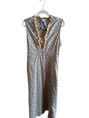 NWT Vintage April Cornell Windsor Tea Dress Large Lavender Floral Lace Necklace