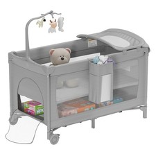 Cuna De Bebe Para Junto Cama Plegable Portatil Con Musica Y Juguetes Giratoria