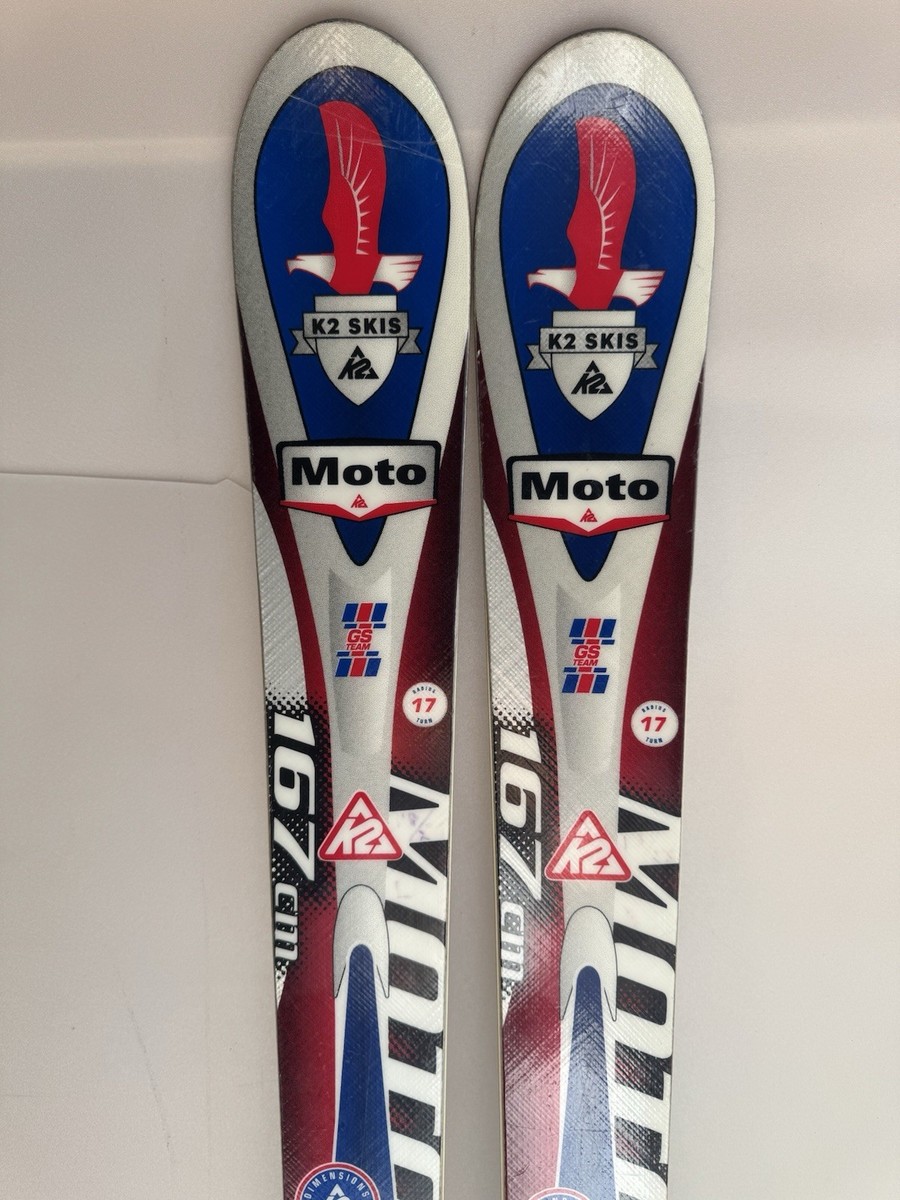 K2 MOTO Racing GS Alpine 167cm Skis Marker COMP 12.0 Bindings