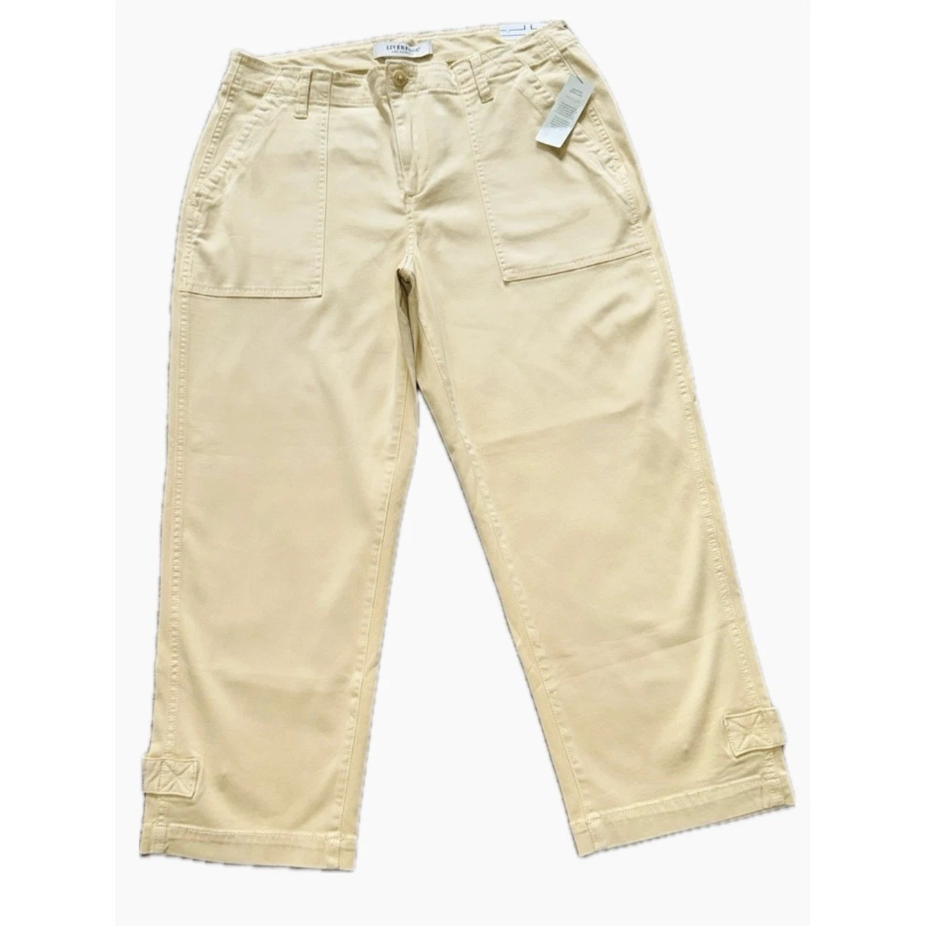 🌼 LIVERPOOL LOS ANGELES Trevi Crop Cargo Capri Trouser Soft Yellow | Women's 12