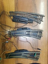 Fleischmann  tre scambi elettrici doppia curva a dx ottone H0 trenini elettrici