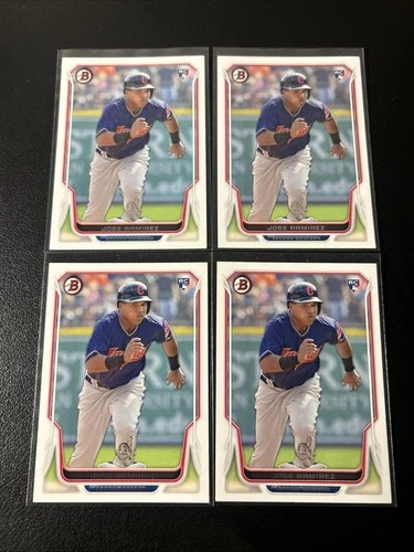 2014 Bowman Paper Jose Ramirez RC #176 4 CARD ROOKIE LOT !!!  GUARDIANS