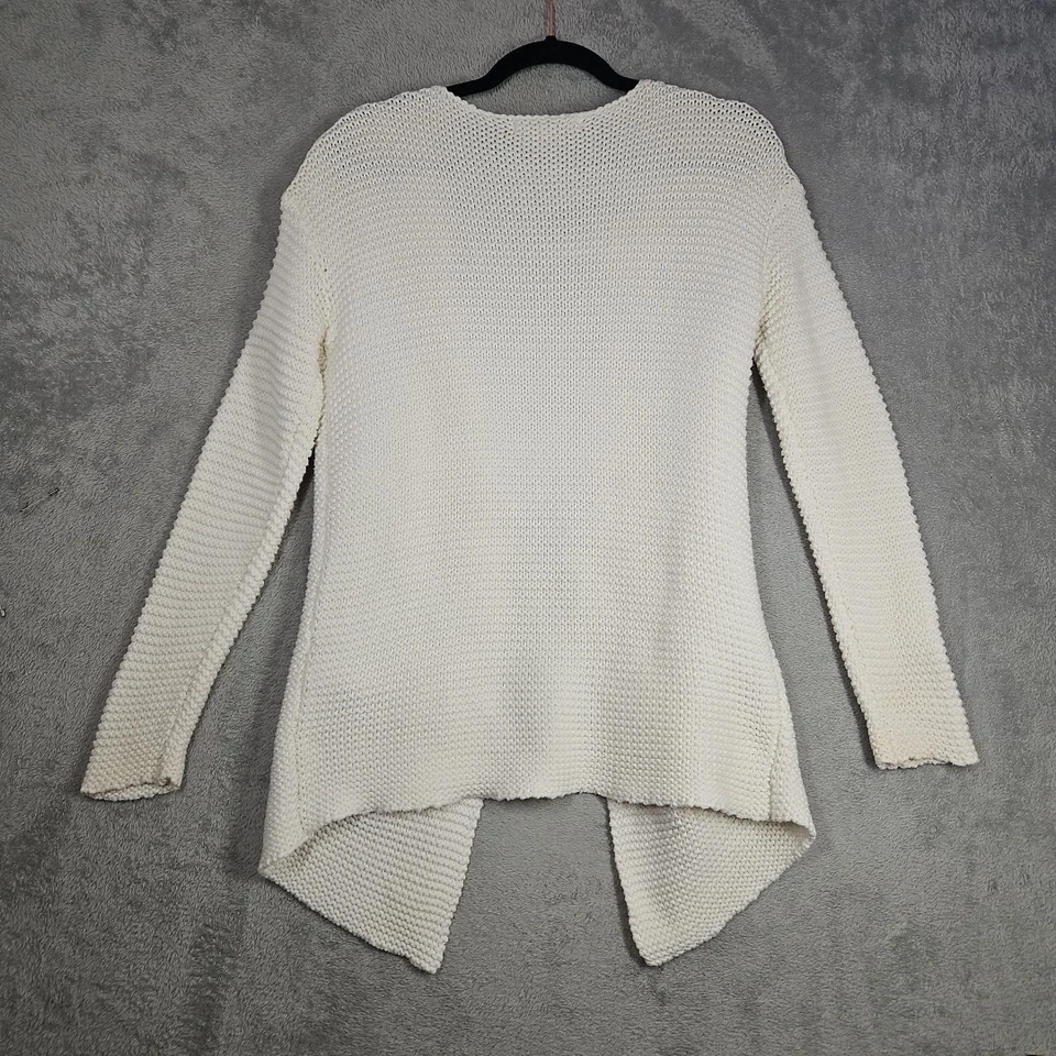 Roxy слоновой кости/кремовый открытый передний коренастый открытый вязаный кардиган повседневный богемное нейтральный размер S - Изображение 2 из 4