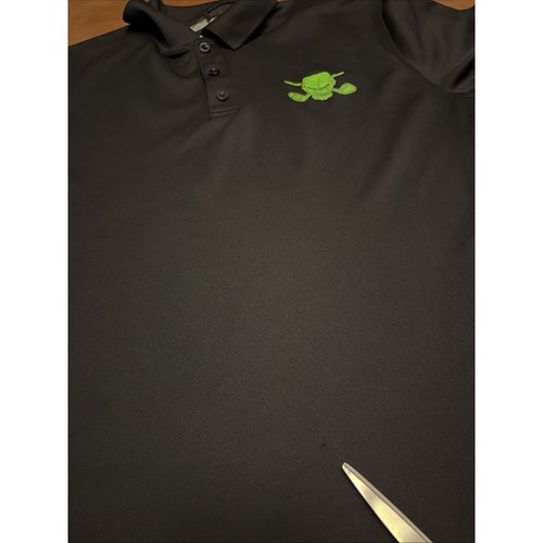 Tatouage chemise de golf homme XL noir polo crâne 13 clubs os croisés vêtements de golf - Photo 6/18