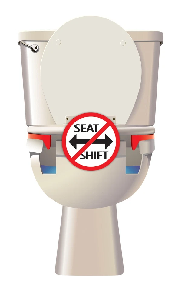 Estabilizadores de asiento de inodoro Compac para el hogar parachoques en T seguros bloqueo asientos móviles o tambaleantes Foto 4 de 4