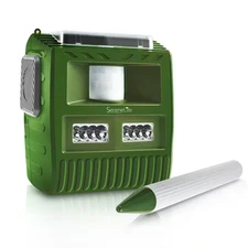 NEW SereneLife PSLBAR8 Waterproof Solar Power Animal Repeller Motion Detector