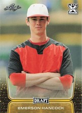 2020 Leaf Draft Emerson Hancock Rookie card Gold #29 Seattle Mariners RC. rookie card picture
