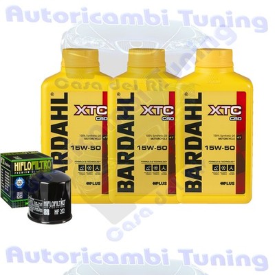 Bardahl XTC 15W50 Ölwechselkit Für Honda VF500 FD FE F2E PC12 1984>1985