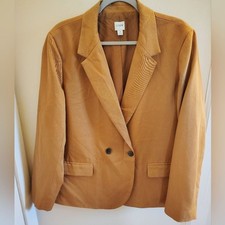J. Crew Plus Classic Tan Preppy Double Button Business Casual Blazer Jacket 16