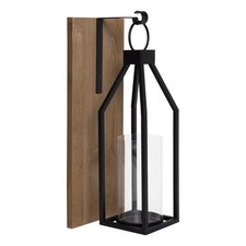 Oakly 212881 Wood Metal Wall Sconce Candle Holder Farmhouse