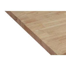 6 Ft. L X 25 In. D Unfinished Hevea Solid Wood Butcher Block Countertop with ...