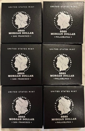 6-2023 Morgan Silver $1 Dollar Proof Coin 3 SAN FRANCISCO 3-PHILADELPHIA W/ COA