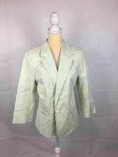 Nwot Massino 1 Button Lime Green White Striped Blazer Jacket Casual Work Sz Xxl