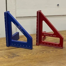 Woodworking Right Angle Ruler Aluminum Alloy Line Scriber Marking Tools 45/90