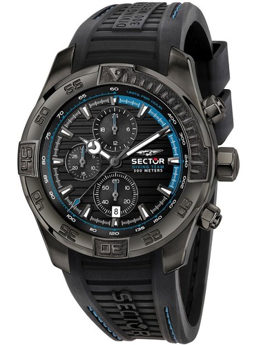 Reloj Sector No Limits Hombre Cronógrafo Caja Acero Negro Correa Silicona - Imagen 2 de 6