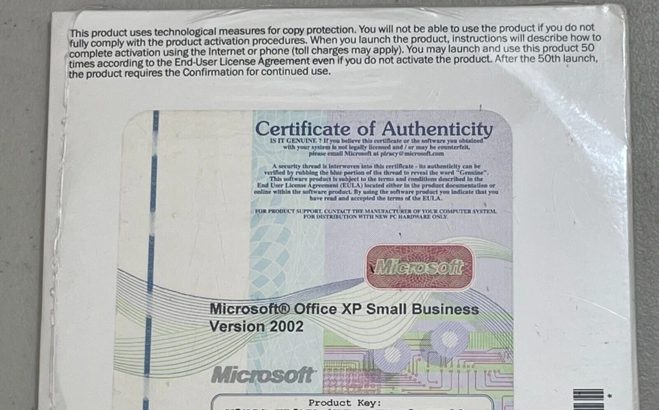 Microsoft Office XP Small Business Version 2002 X08-07612 New & Factory Sealed.. - Image 4 of 4