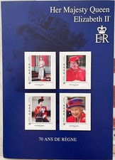 Timbres France COLLECTOR ELIZABETH II, 70 ANS DE RÈGNE, Neuf, LUXE