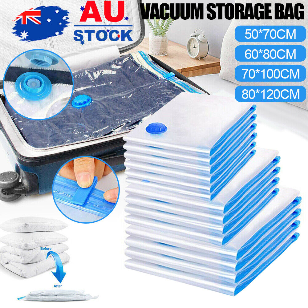 6PCS STRONG VACUUM STORAGE SAVING SPACE SAVER BAG VACCUM LARGE BAG PACK 60*80CM