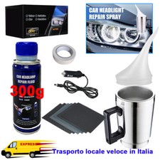 300gr Kit Lucidatura Polimero Pulizia Rinnova Fari Elimina Graffi Fanali Auto IT