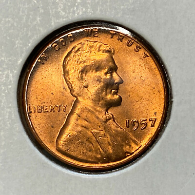1957 Lincoln 1¢  Red BU K39