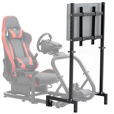 Supllueer Monitor Stand Fit Round Tube Racing Sim Cockpit Support 24-60 Inch TV